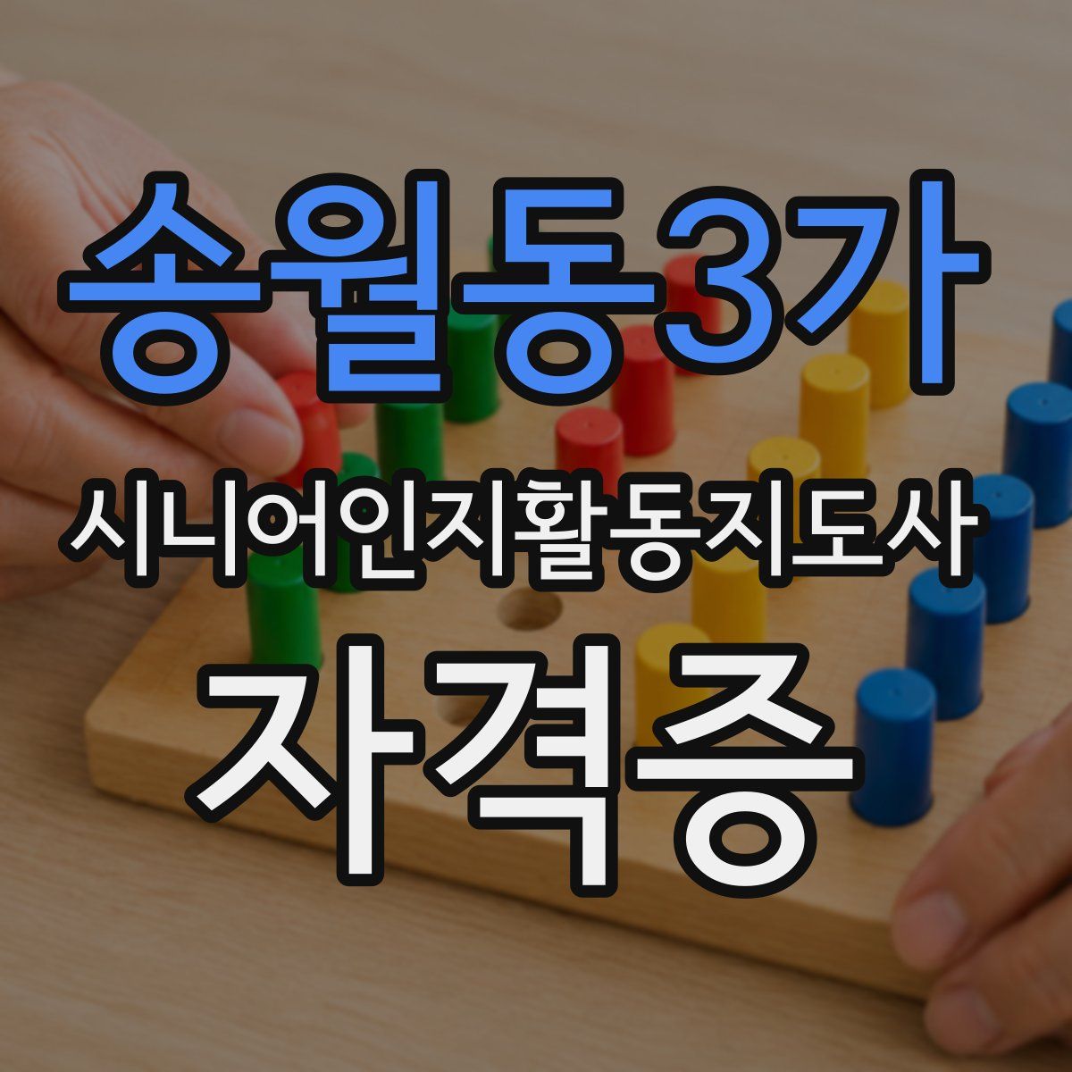 송월동3가 시니어인지활동지도사 자격증