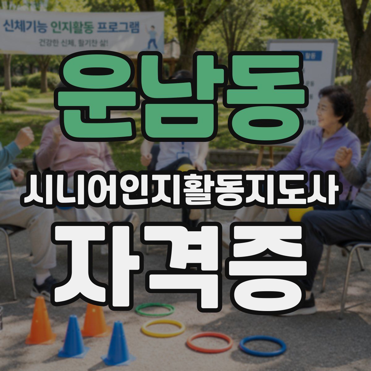 운남동 시니어인지활동지도사 자격증