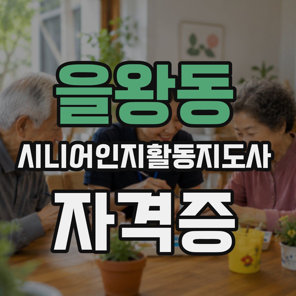 을왕동 시니어인지활동지도사 자격증