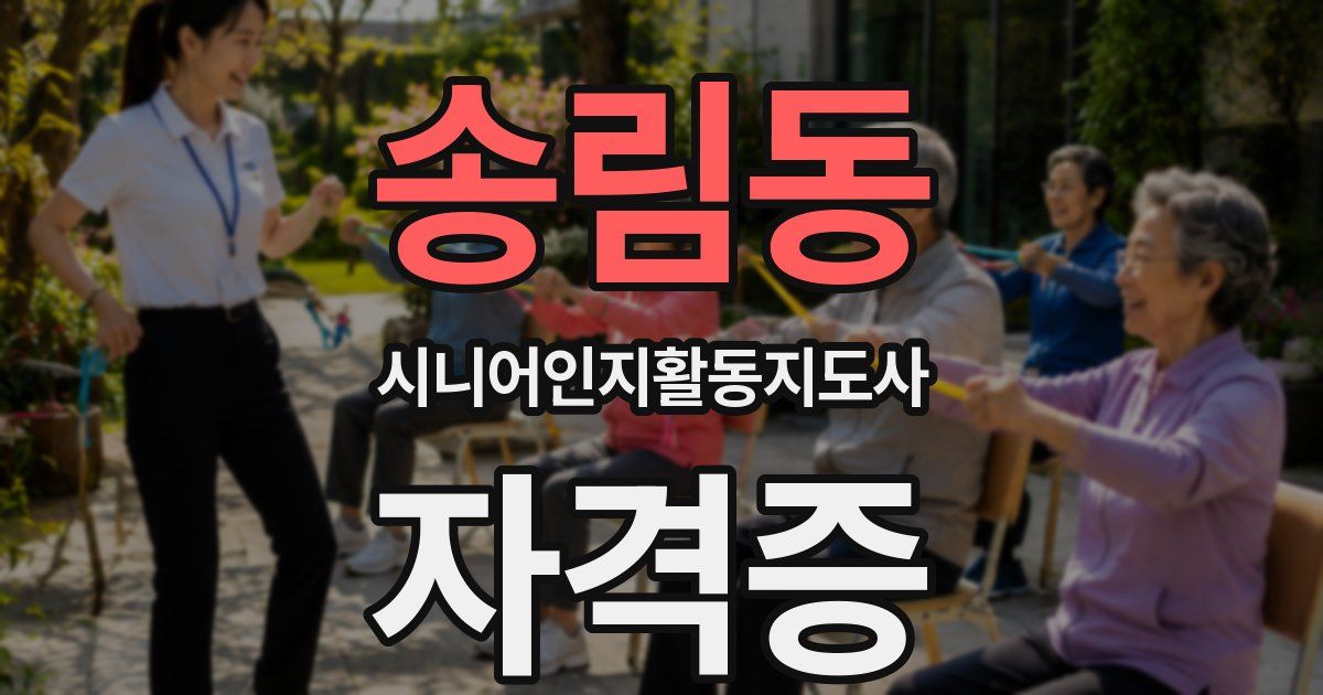 송림동 시니어인지활동지도사 자격증