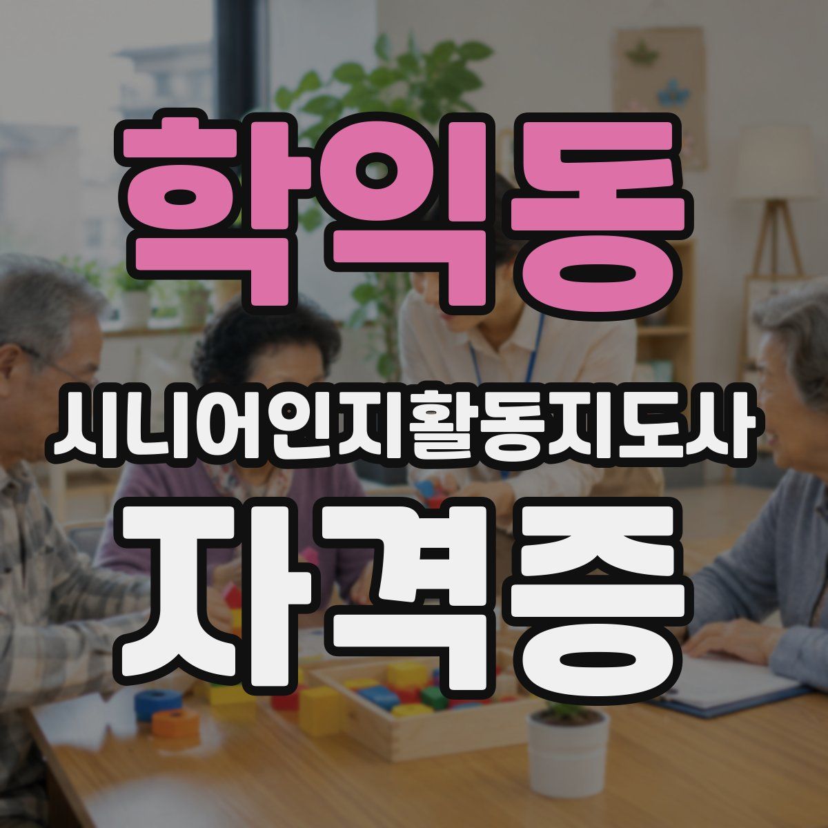 학익동 시니어인지활동지도사 자격증