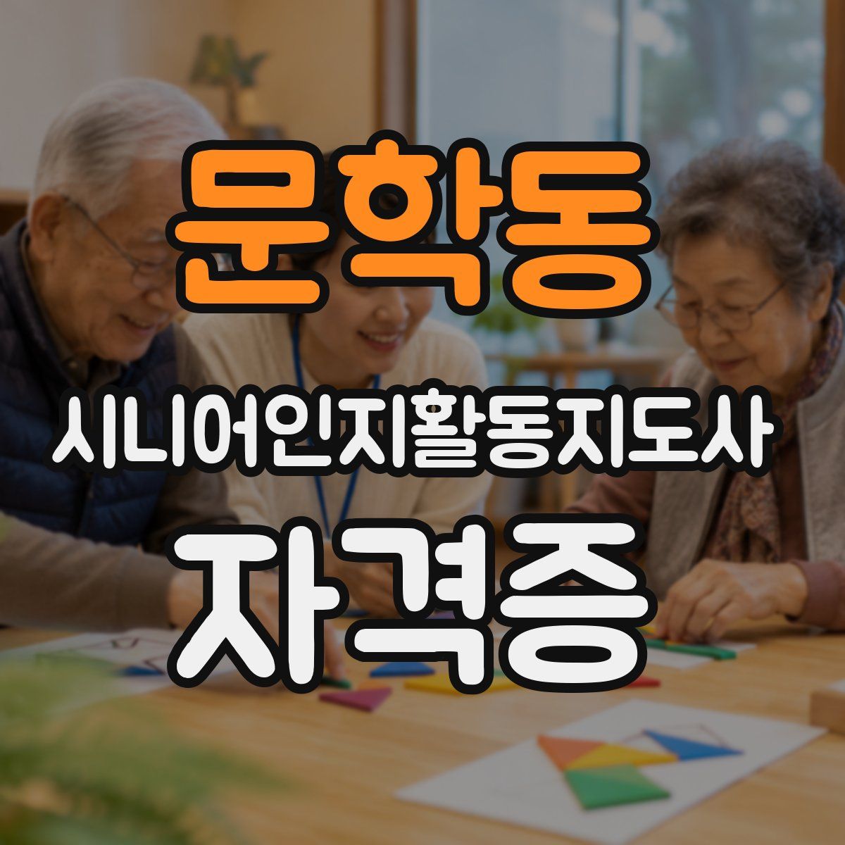 문학동 시니어인지활동지도사 자격증