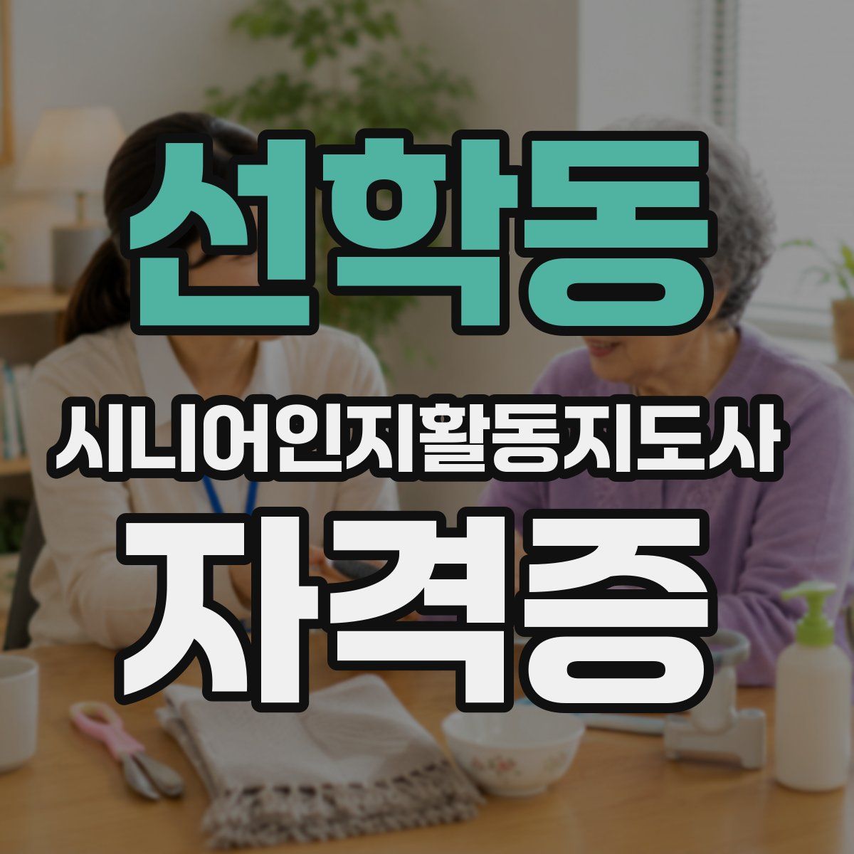 선학동 시니어인지활동지도사 자격증