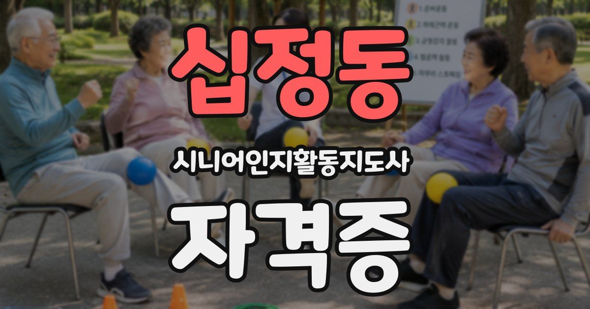 십정동 시니어인지활동지도사 자격증