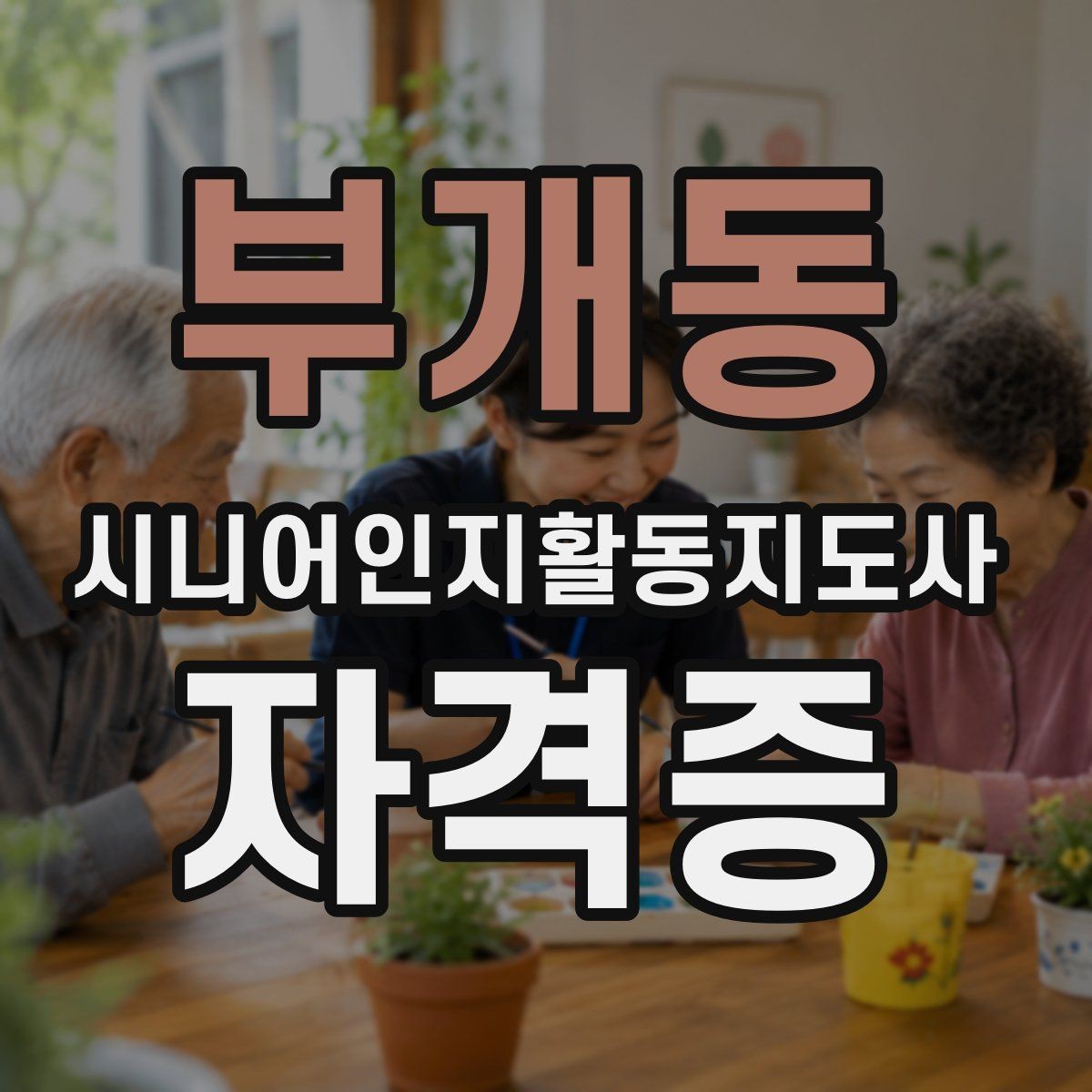 부개동 시니어인지활동지도사 자격증 취득 목적별 준비법