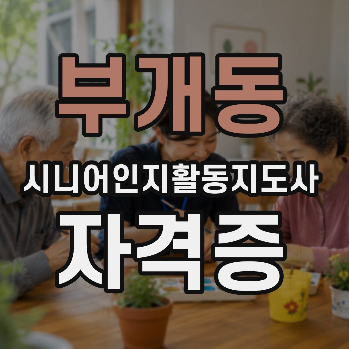 부개동 시니어인지활동지도사 자격증