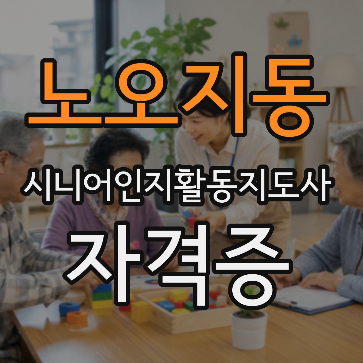 노오지동 시니어인지활동지도사 자격증