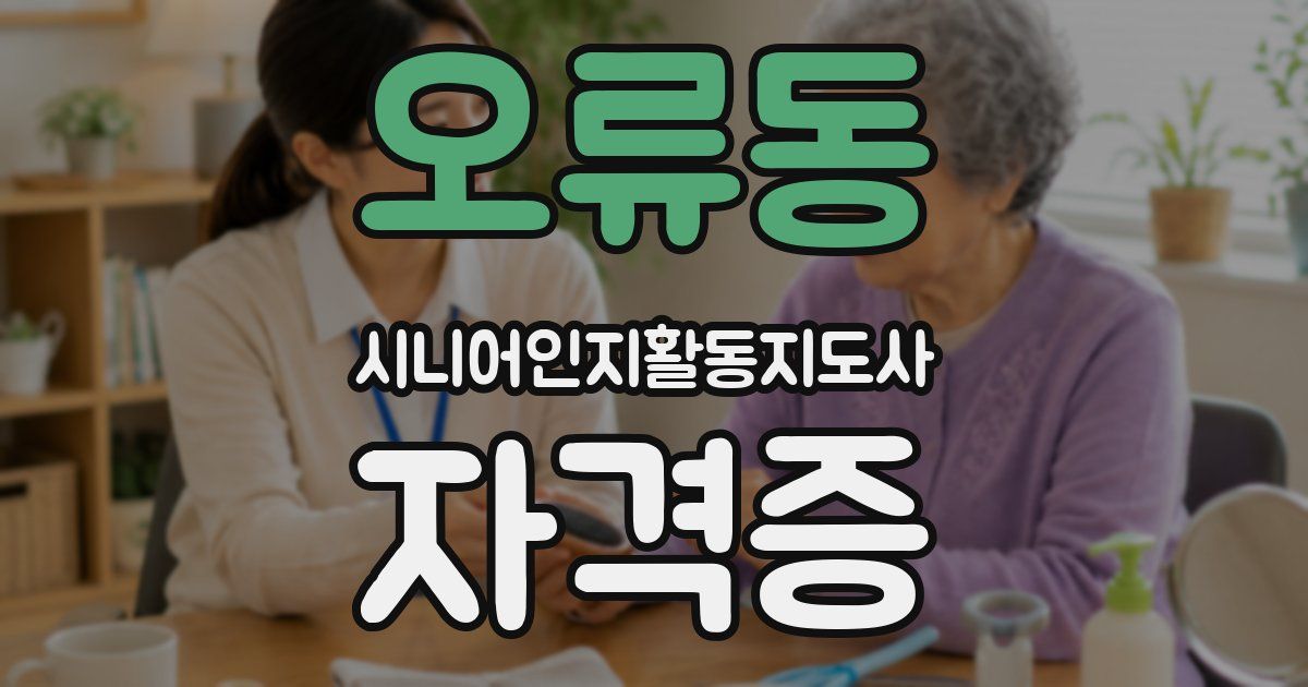 오류동 시니어인지활동지도사 자격증