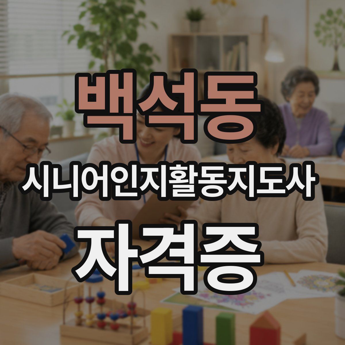 백석동 시니어인지활동지도사 자격증