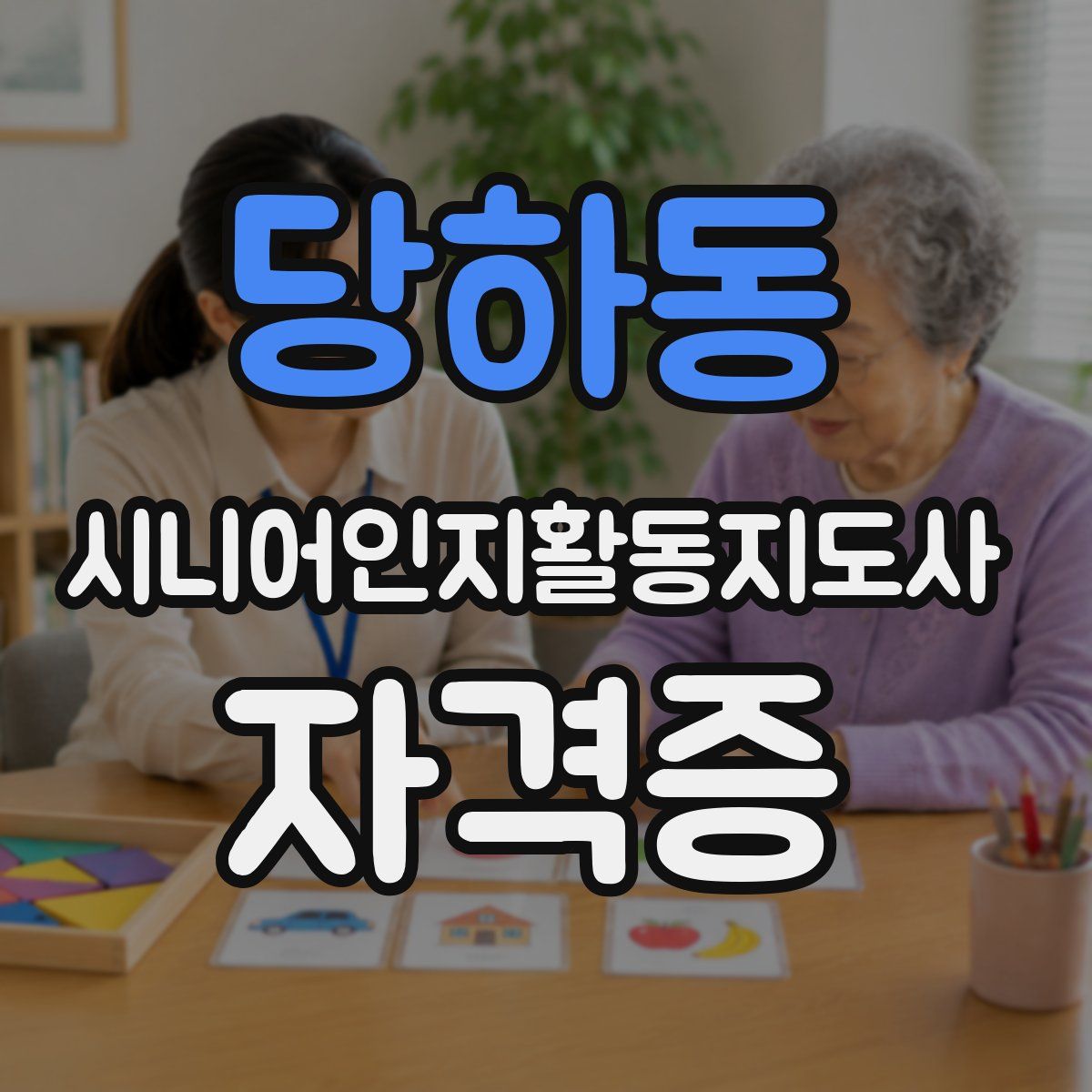 당하동 시니어인지활동지도사 자격증