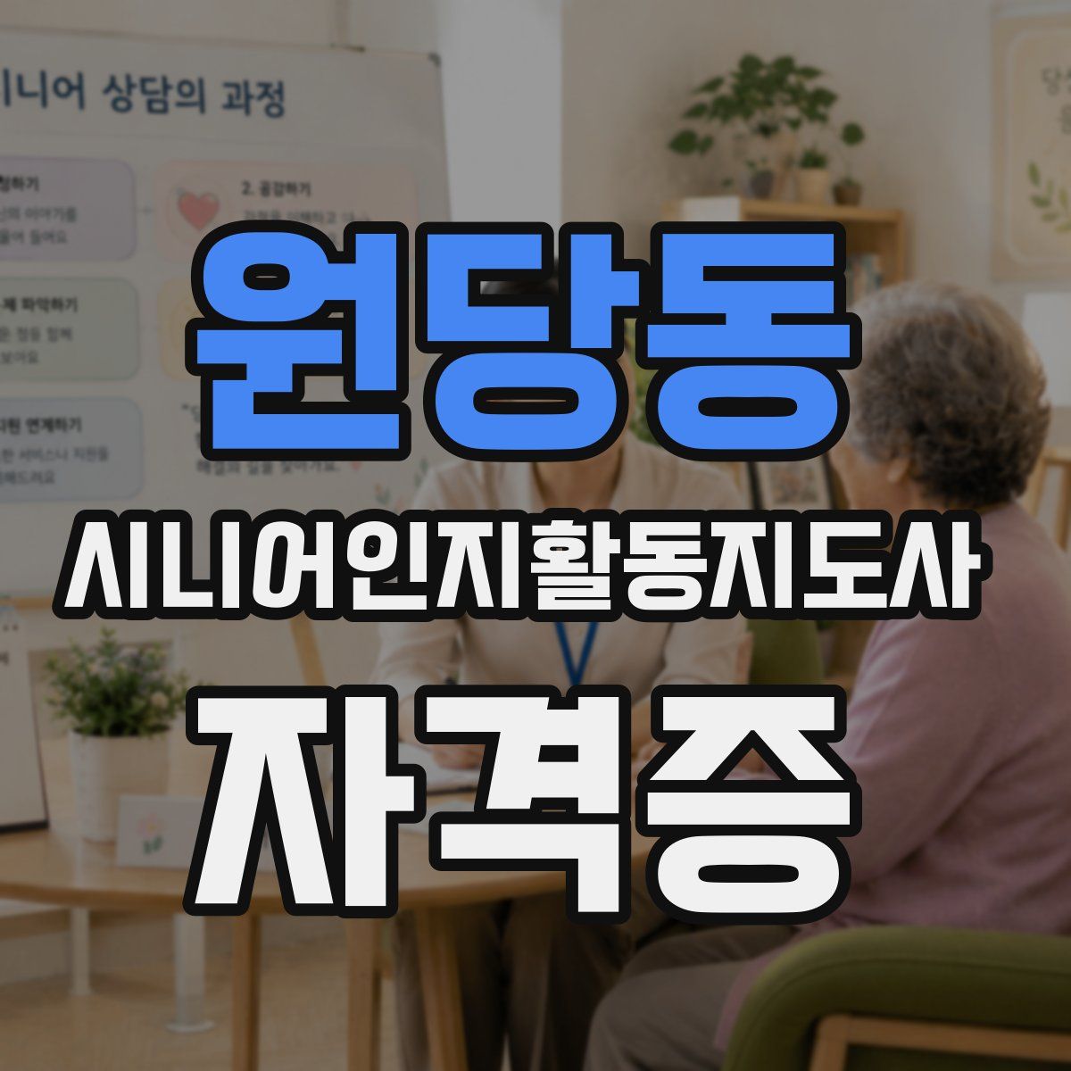 원당동 시니어인지활동지도사 자격증