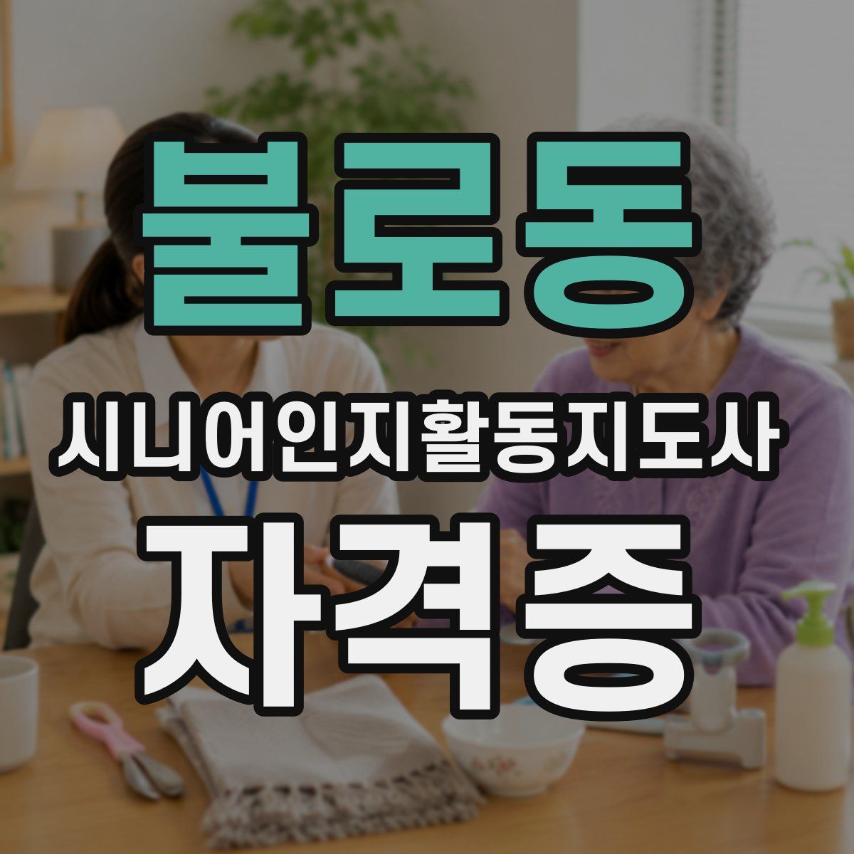 불로동 시니어인지활동지도사 자격증