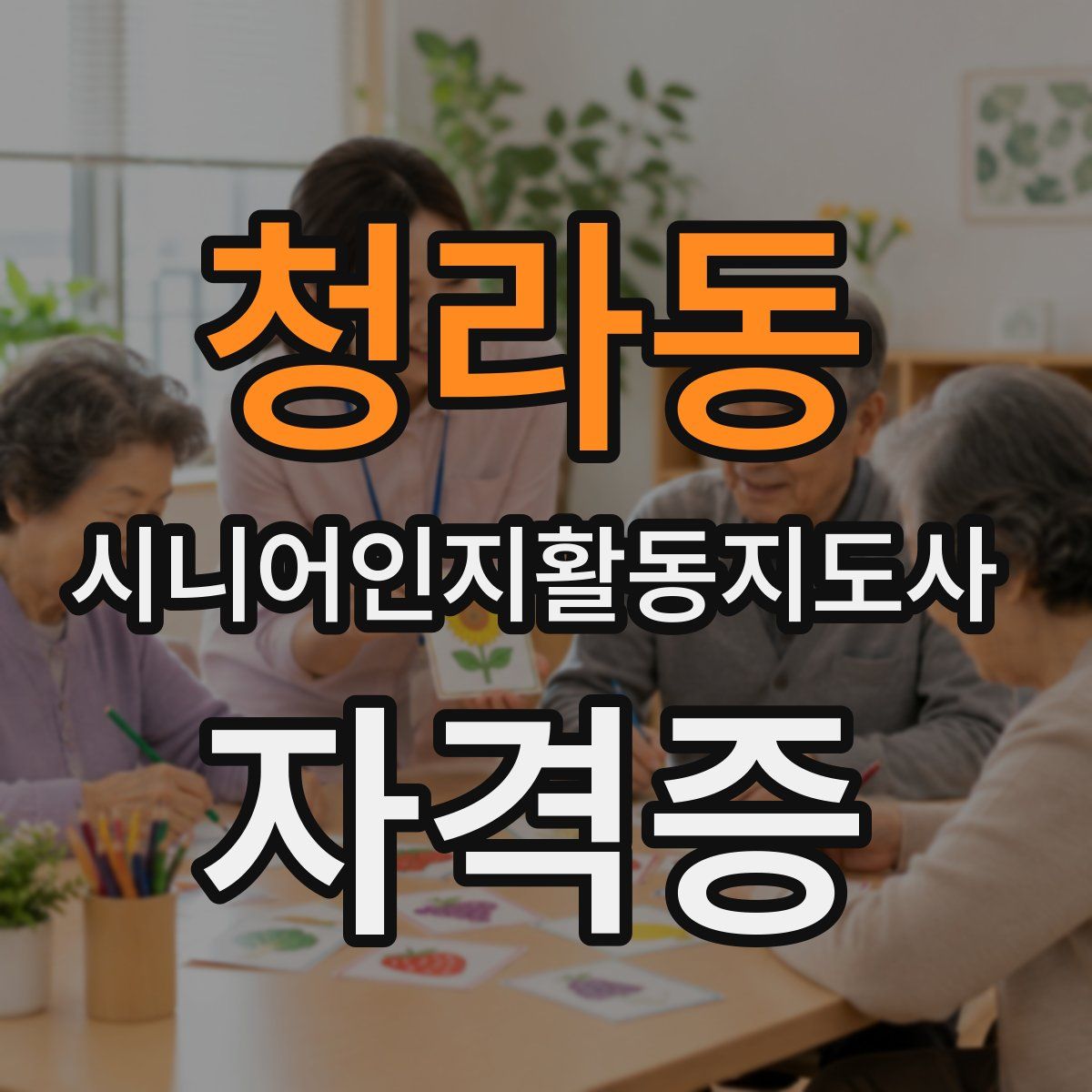 청라동 시니어인지활동지도사 자격증