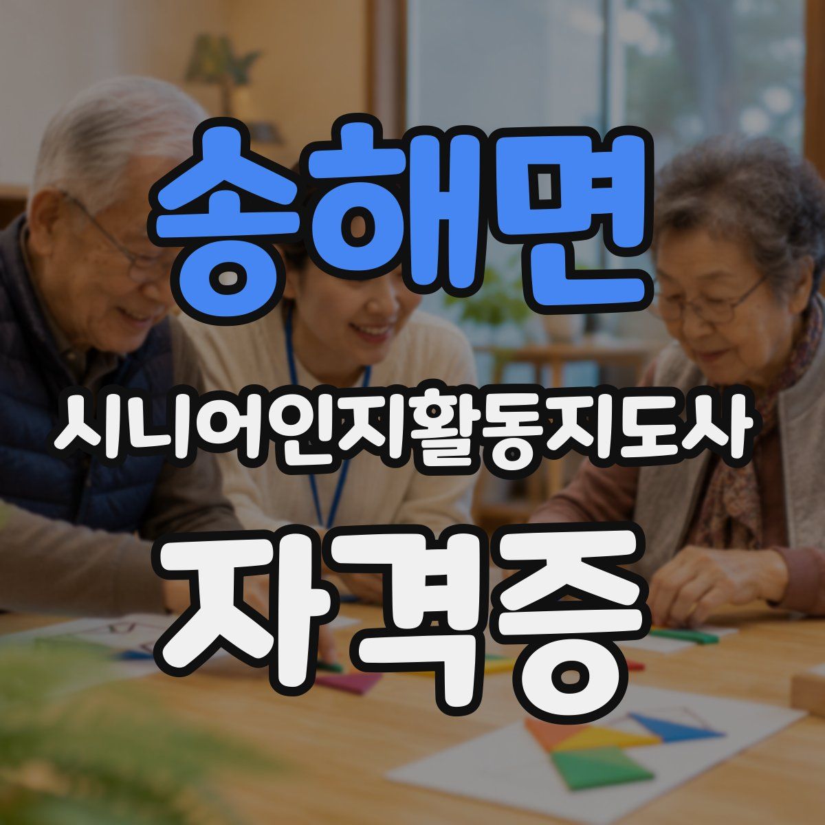 송해면 시니어인지활동지도사 자격증