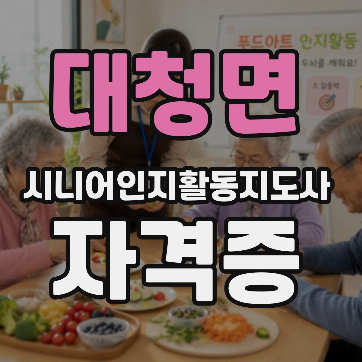 대청면 시니어인지활동지도사 자격증