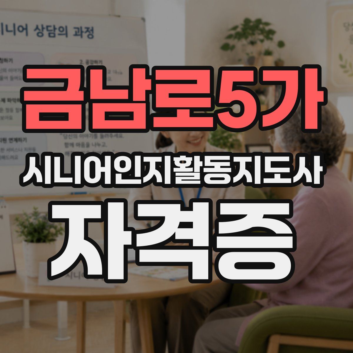 금남로5가 시니어인지활동지도사 자격증