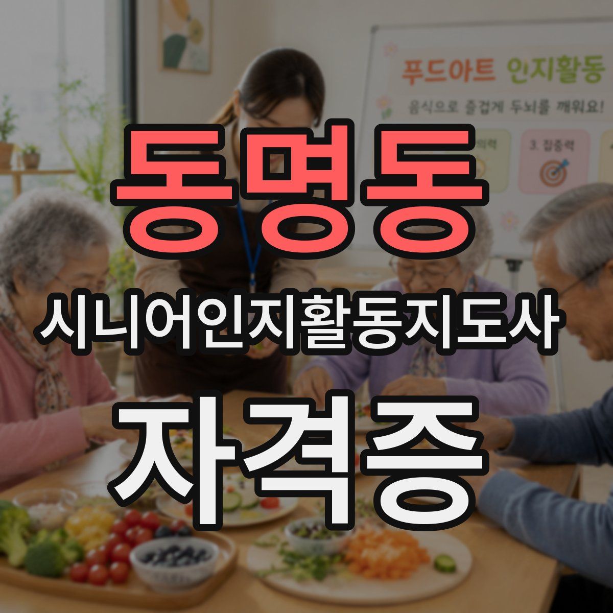 동명동 시니어인지활동지도사 자격증