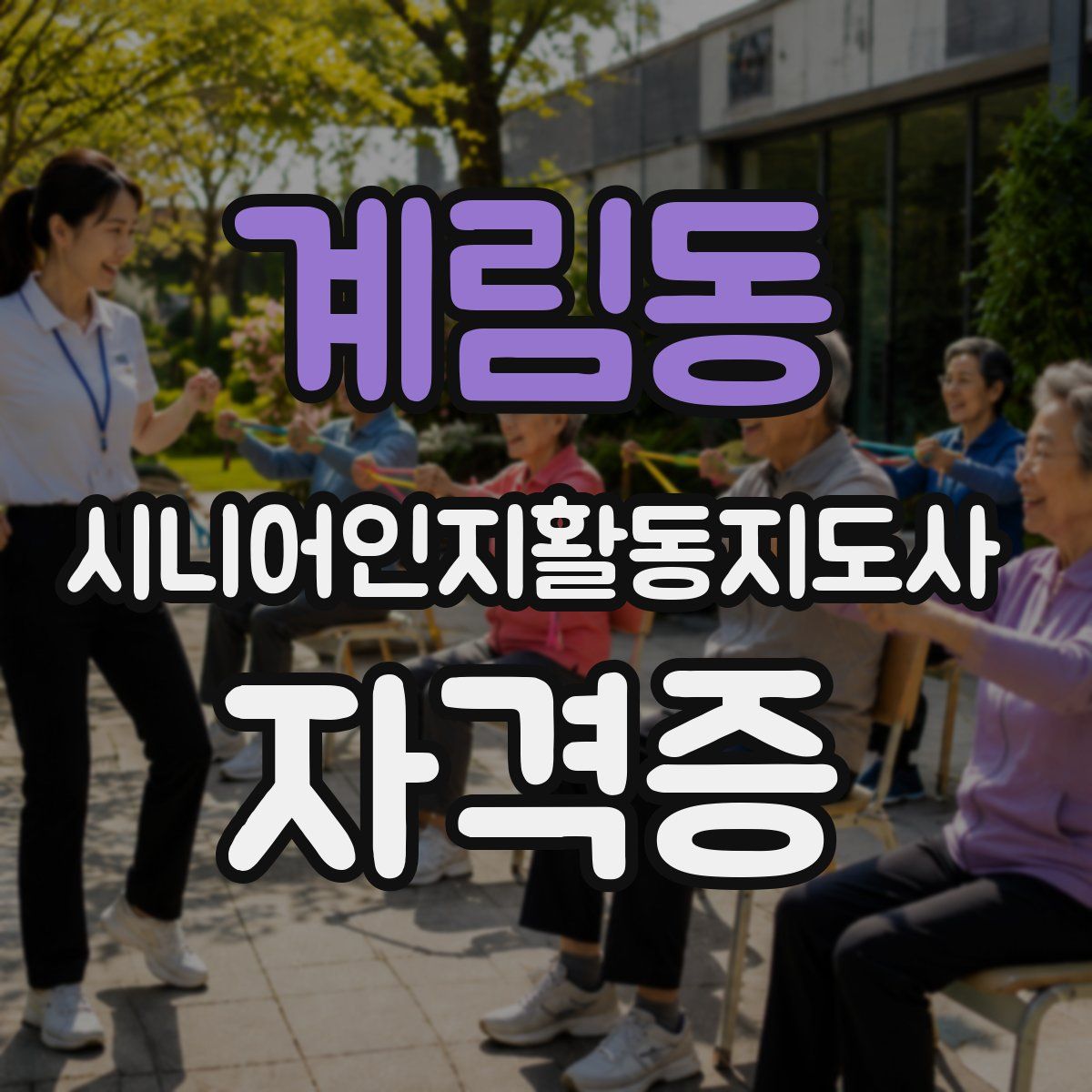 계림동 시니어인지활동지도사 자격증