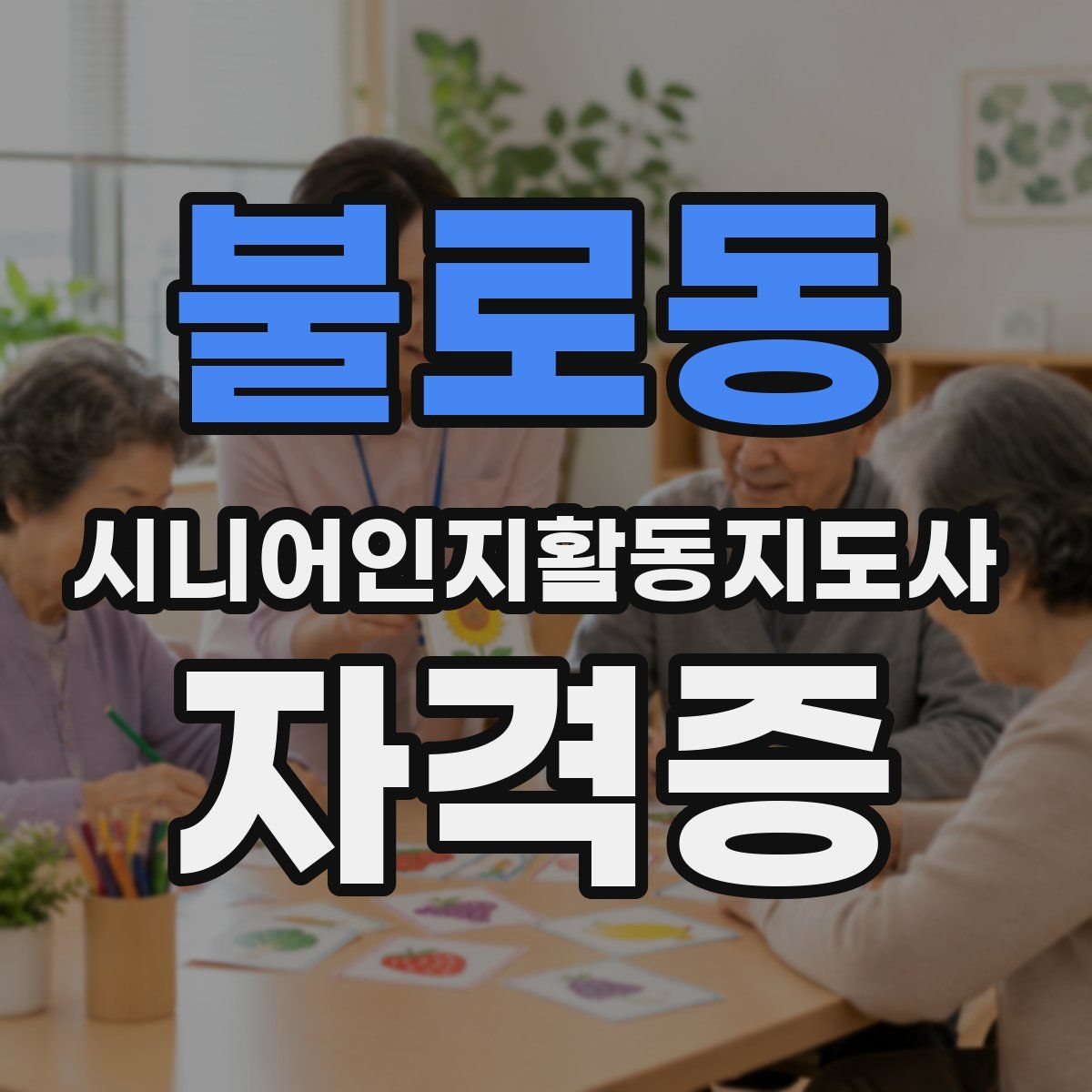 불로동 시니어인지활동지도사 자격증