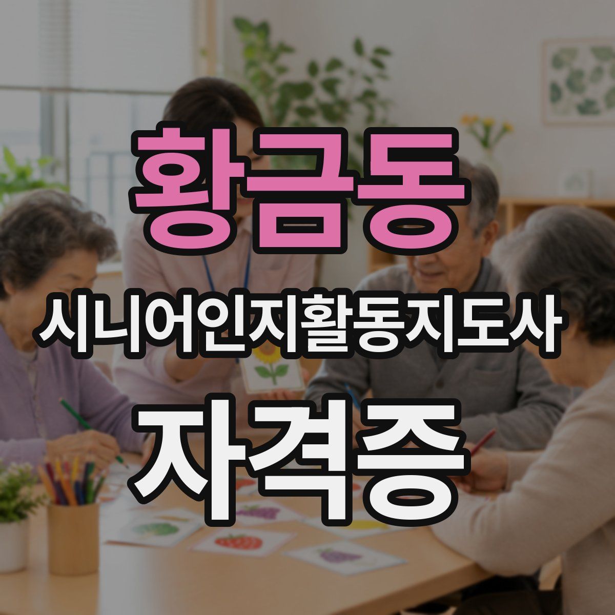 황금동 시니어인지활동지도사 자격증