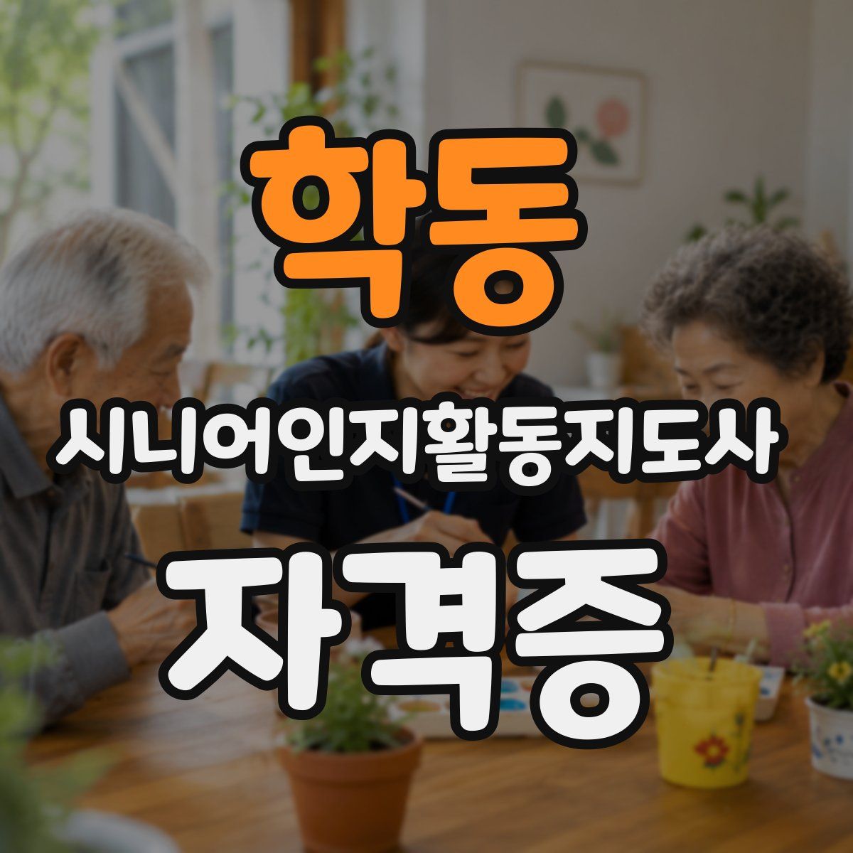 학동 시니어인지활동지도사 자격증