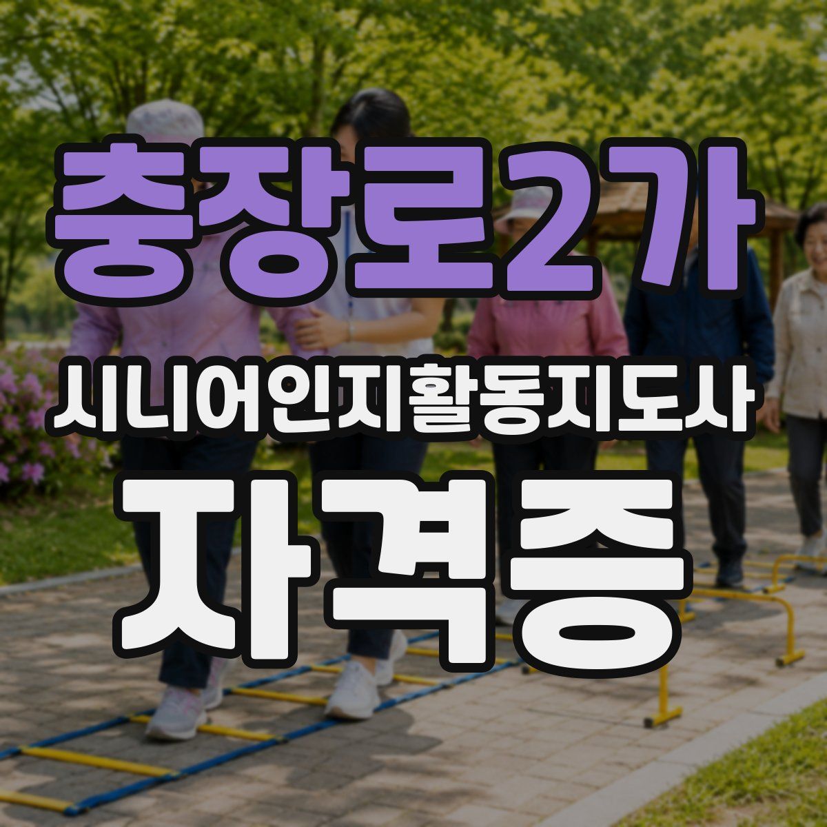충장로2가 시니어인지활동지도사 자격증