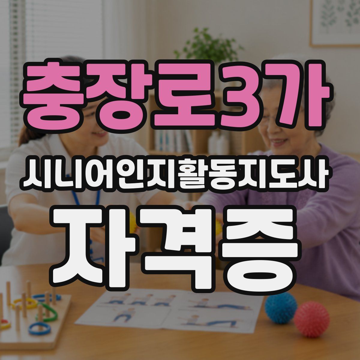 충장로3가 시니어인지활동지도사 자격증