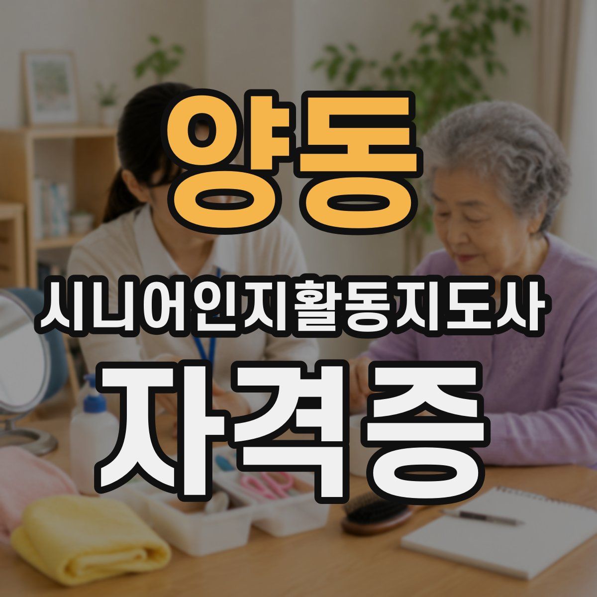 양동 시니어인지활동지도사 자격증