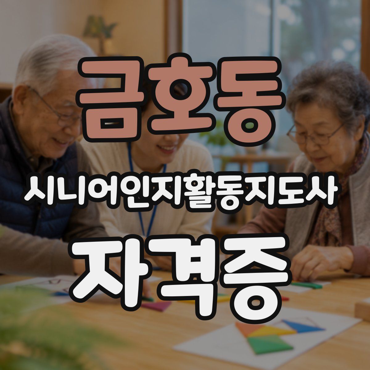 금호동 시니어인지활동지도사 자격증