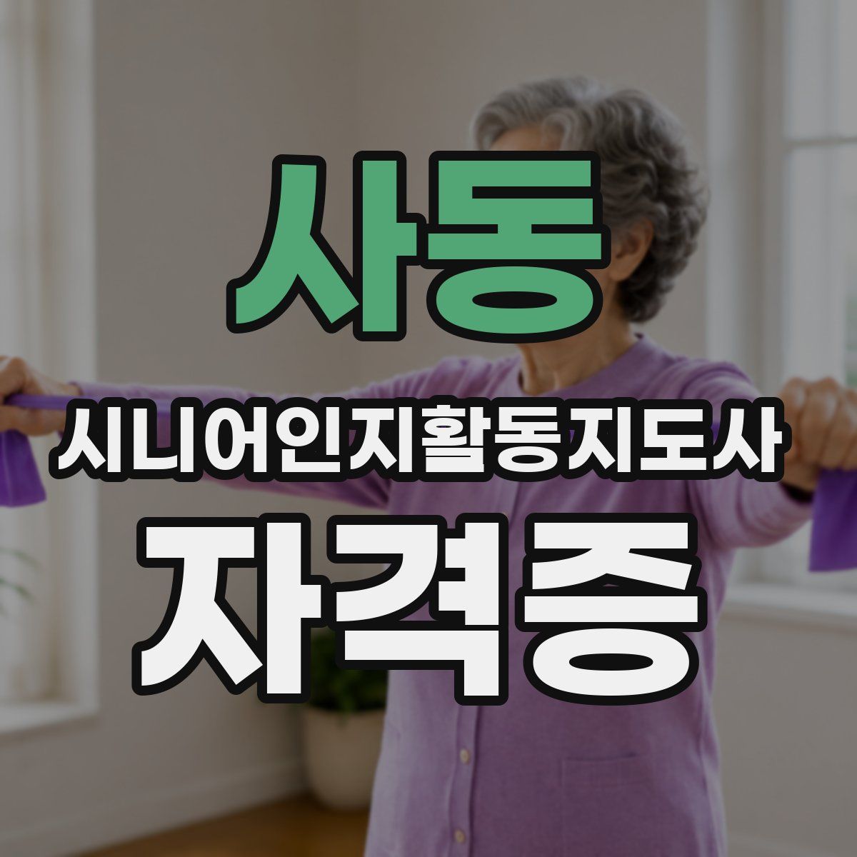 사동 시니어인지활동지도사 자격증
