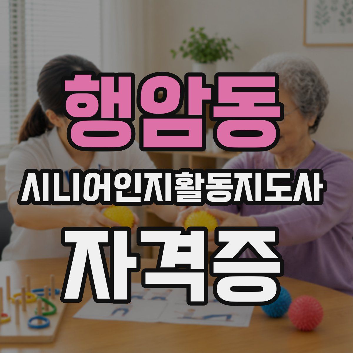 행암동 시니어인지활동지도사 자격증