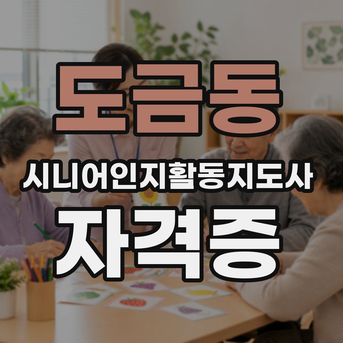도금동 시니어인지활동지도사 자격증