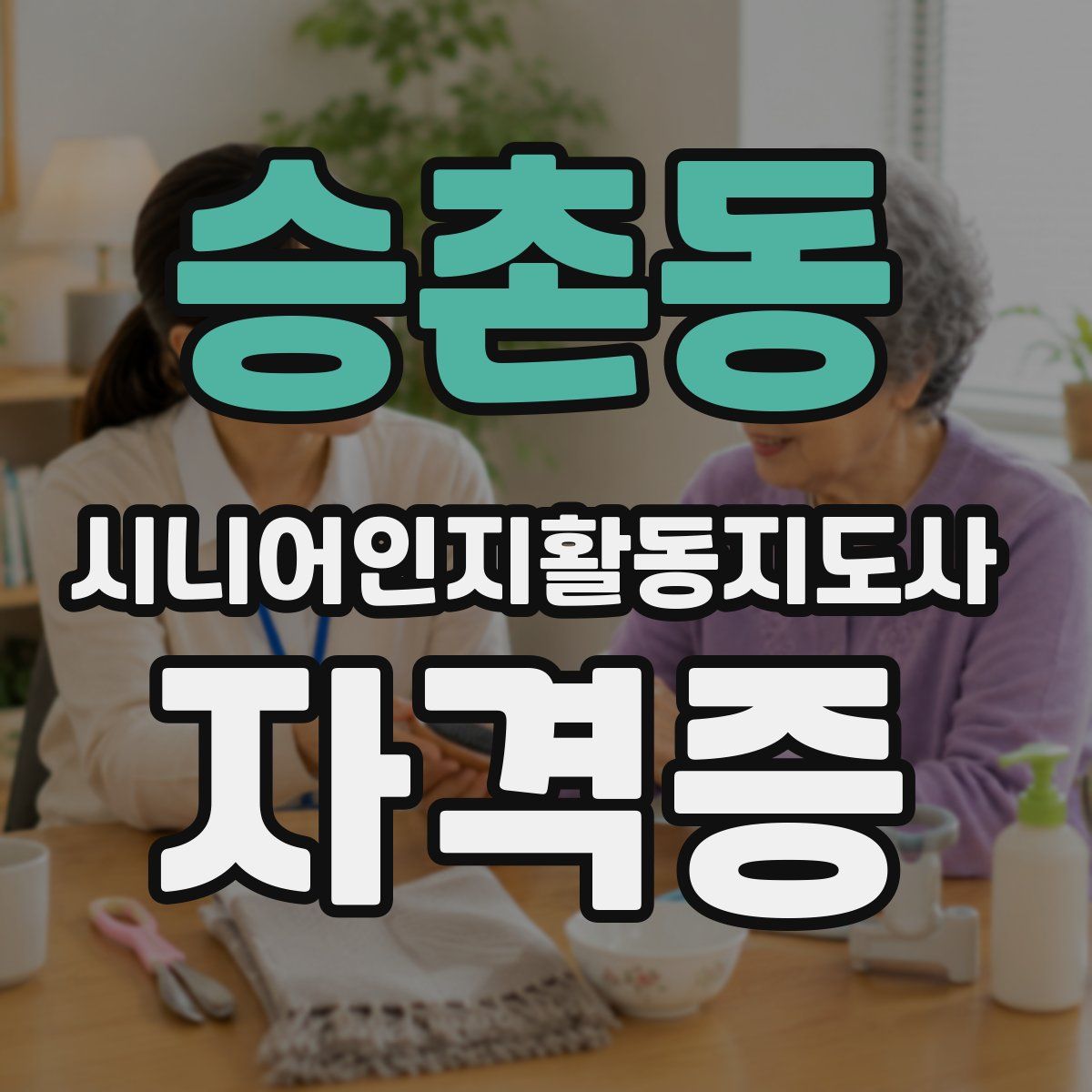 승촌동 시니어인지활동지도사 자격증