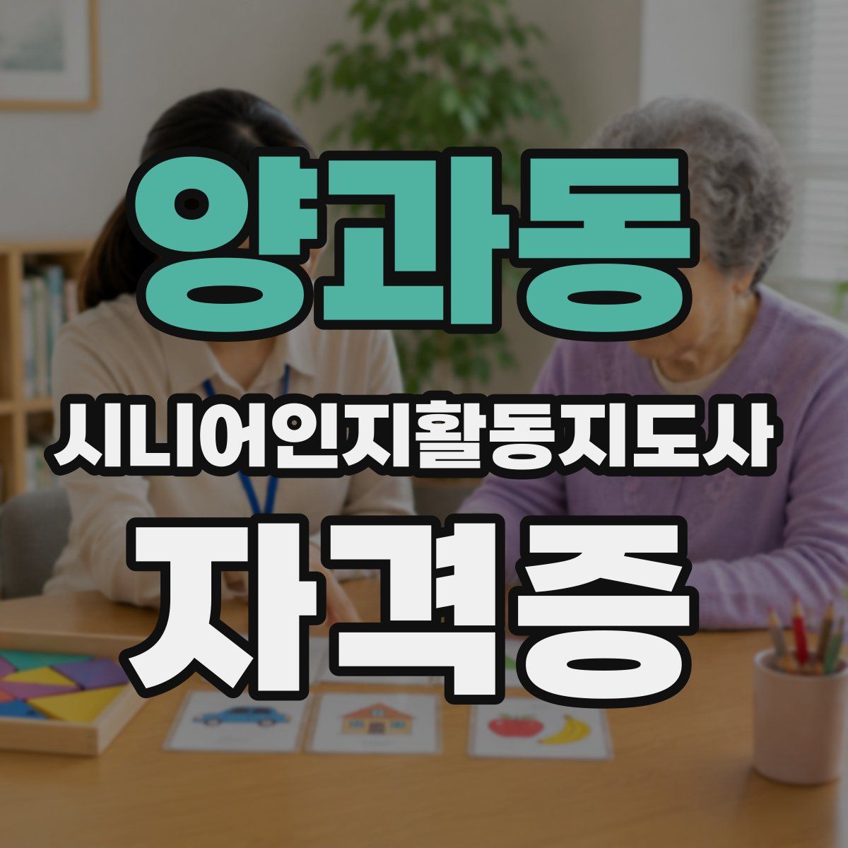 양과동 시니어인지활동지도사 자격증