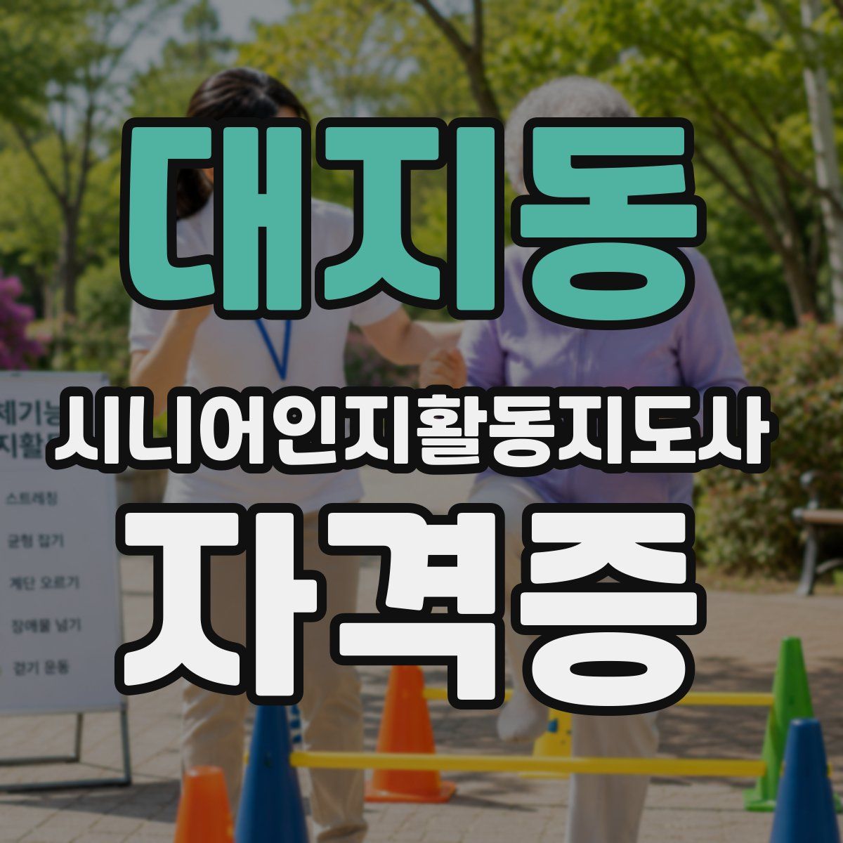 대지동 시니어인지활동지도사 자격증