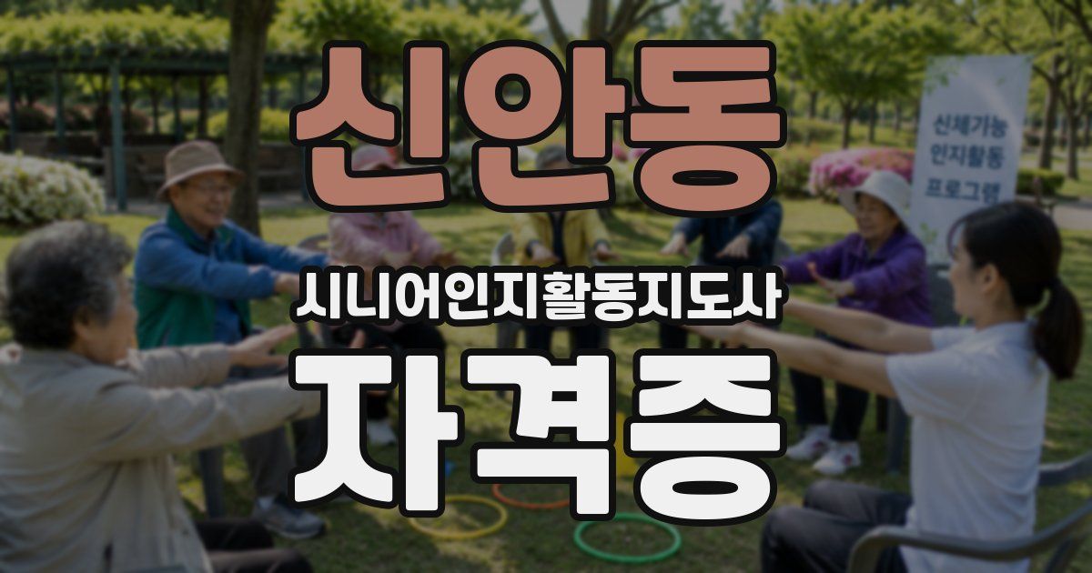 신안동 시니어인지활동지도사 자격증