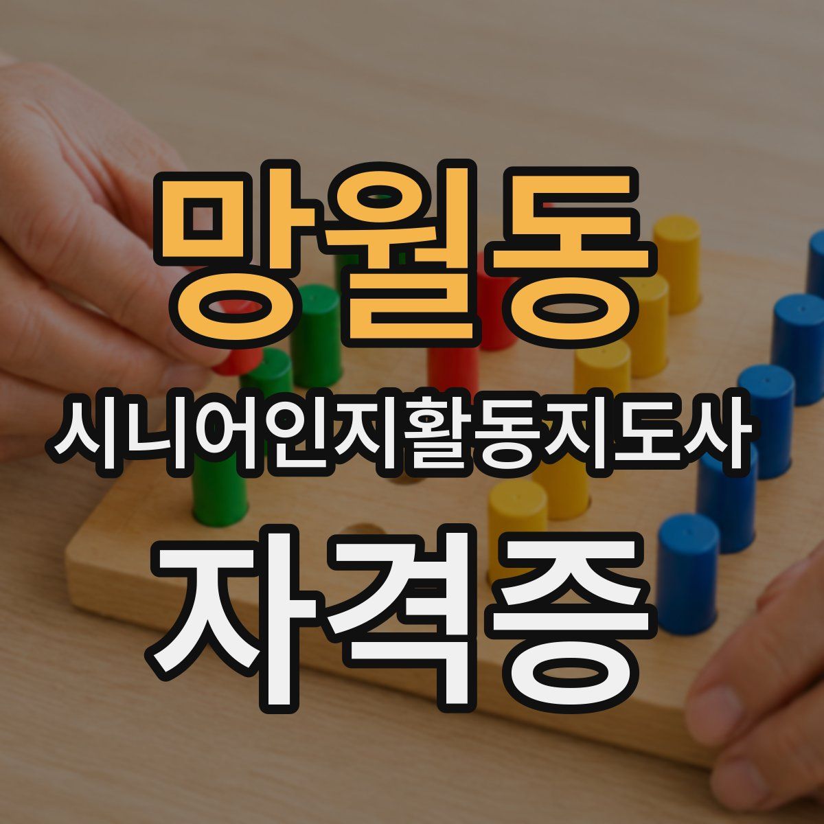 망월동 시니어인지활동지도사 자격증