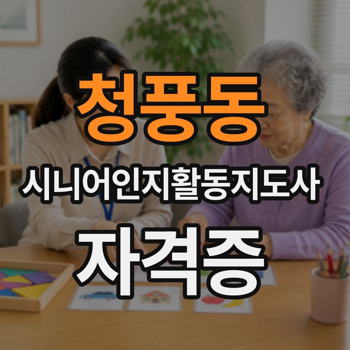 청풍동 시니어인지활동지도사 자격증 취득 후 진로를 살펴보면