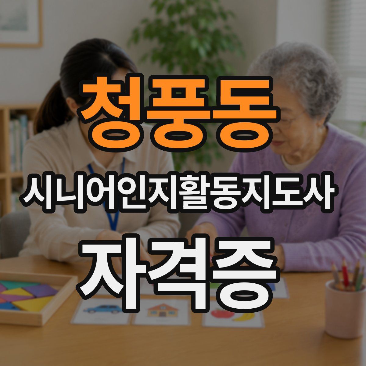 청풍동 시니어인지활동지도사 자격증