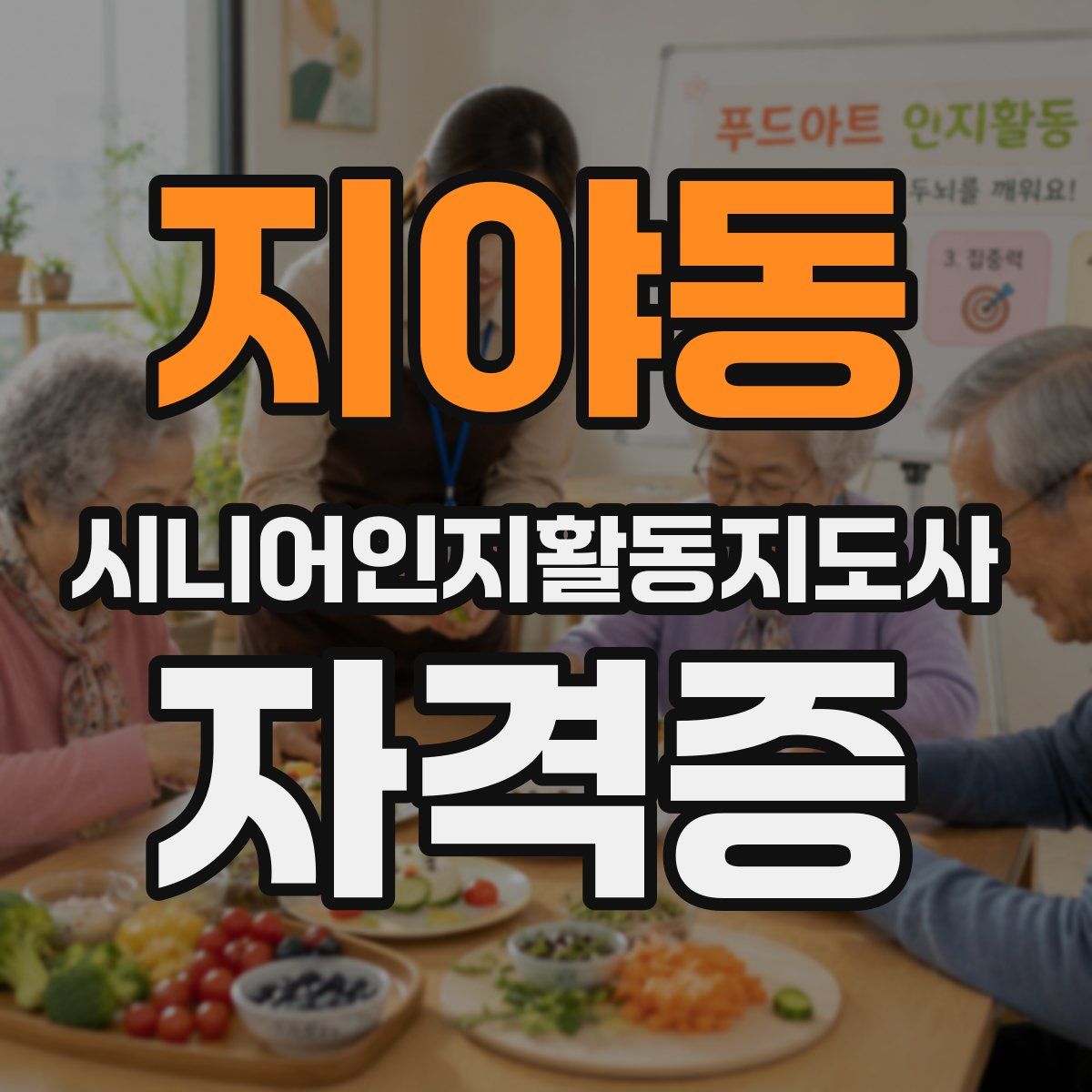 지야동 시니어인지활동지도사 자격증
