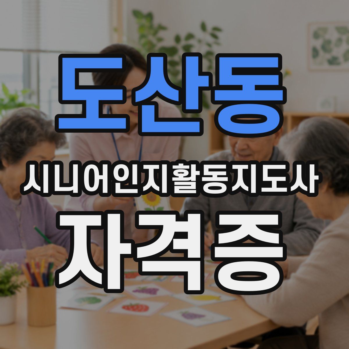 도산동 시니어인지활동지도사 자격증
