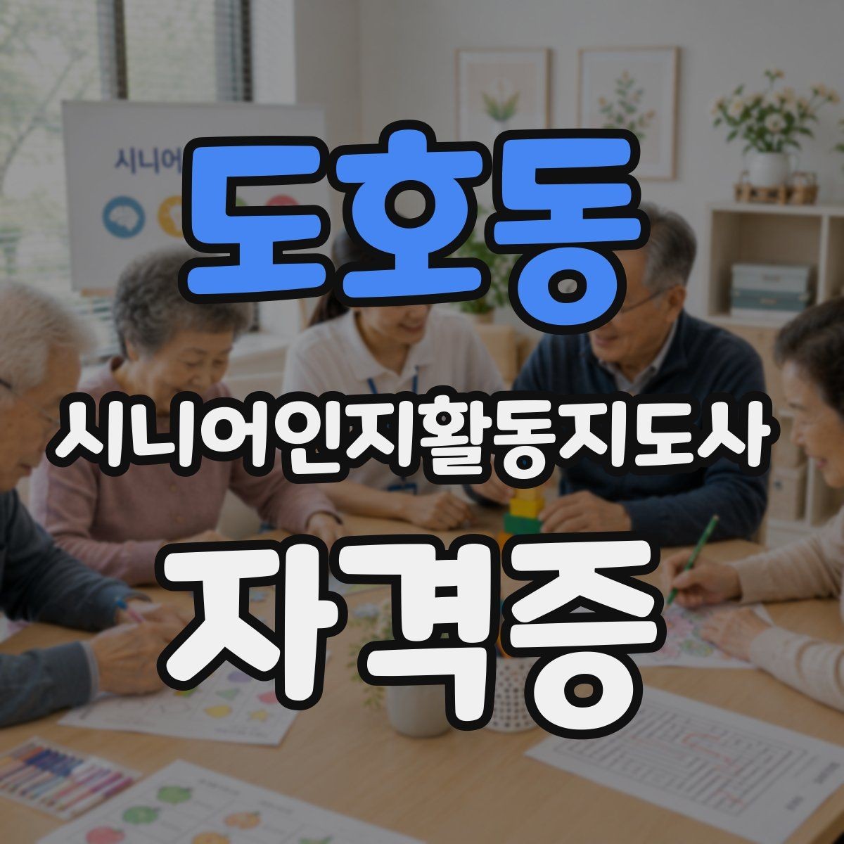 도호동 시니어인지활동지도사 자격증 준비에 유용한 정보 모음