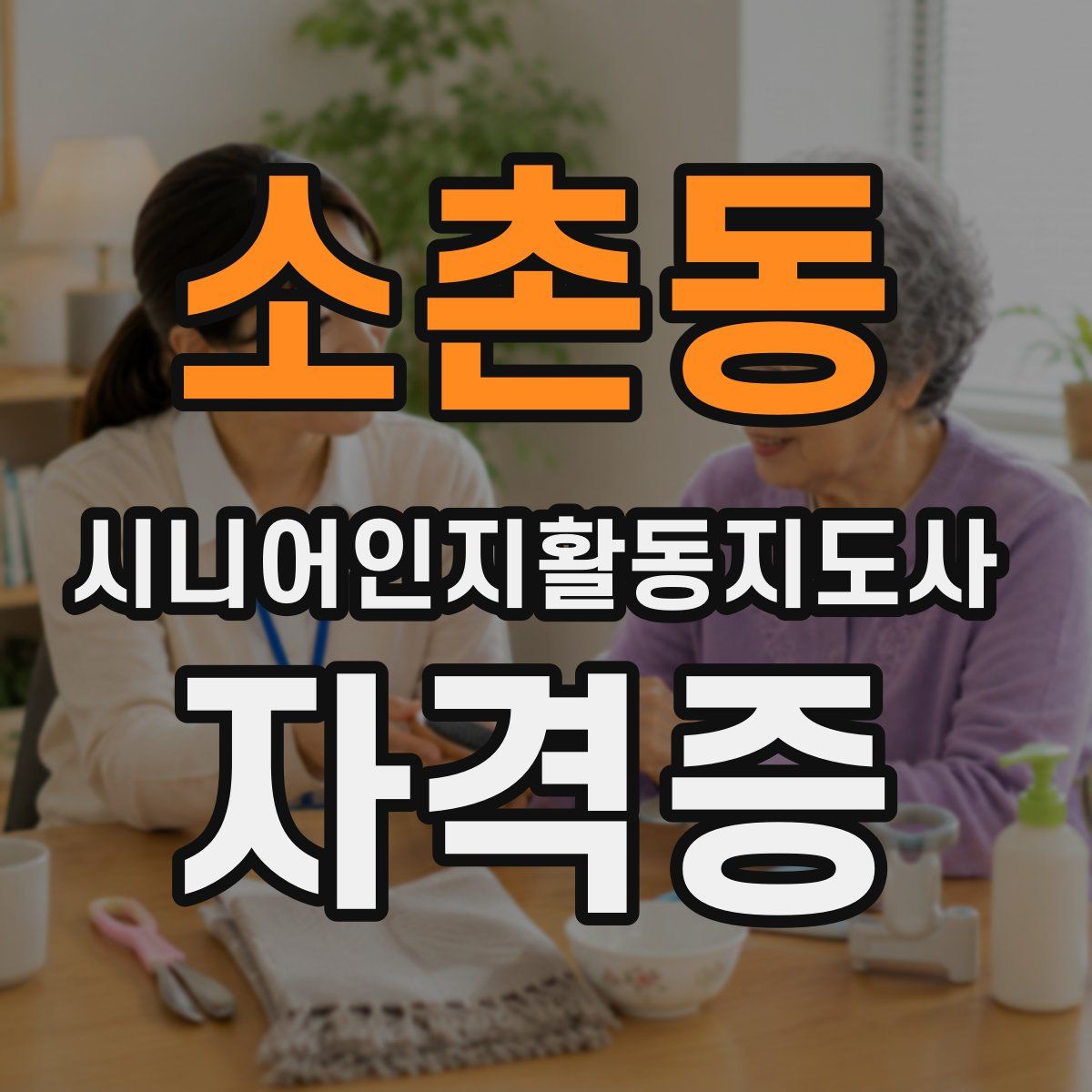 소촌동 시니어인지활동지도사 자격증