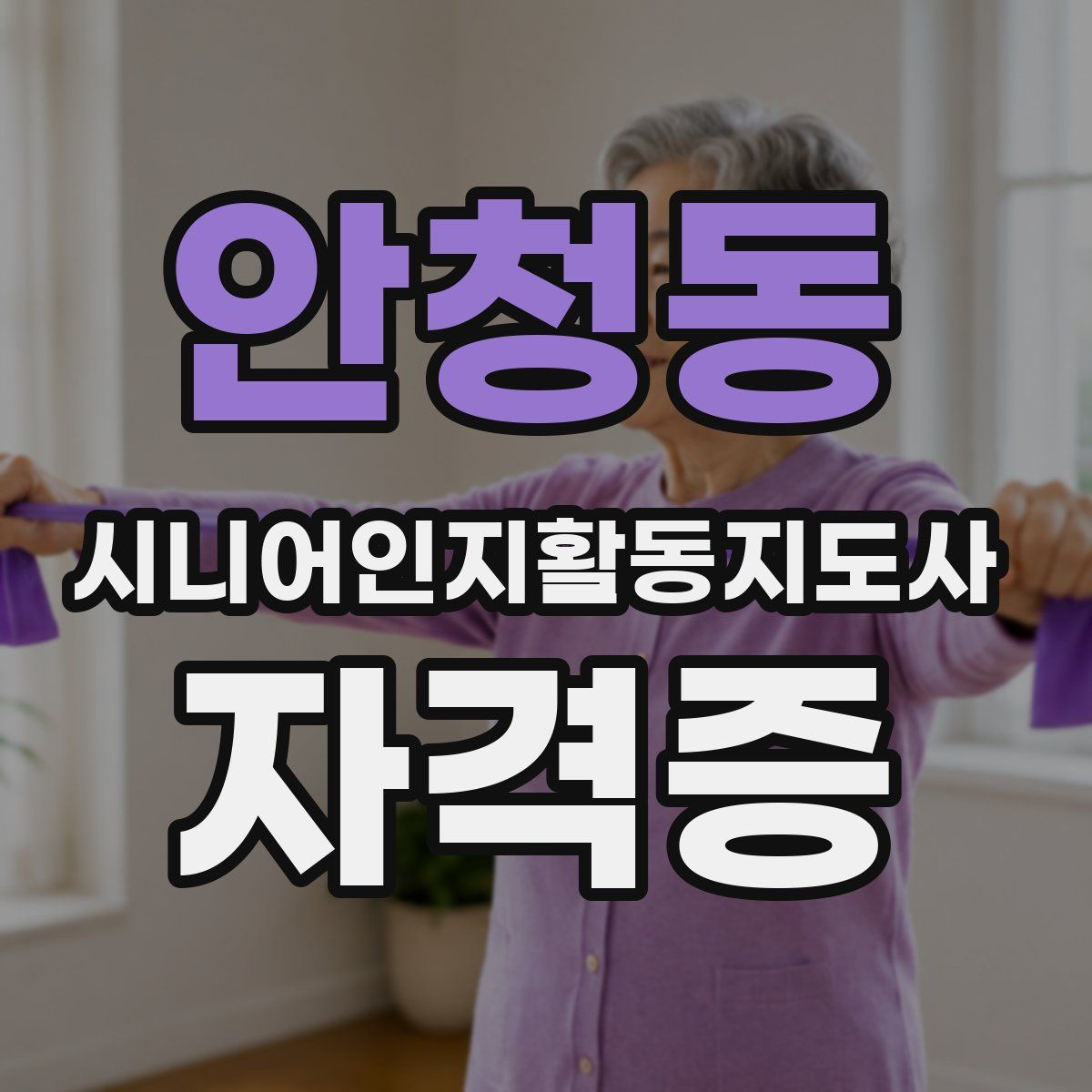 안청동 시니어인지활동지도사 자격증