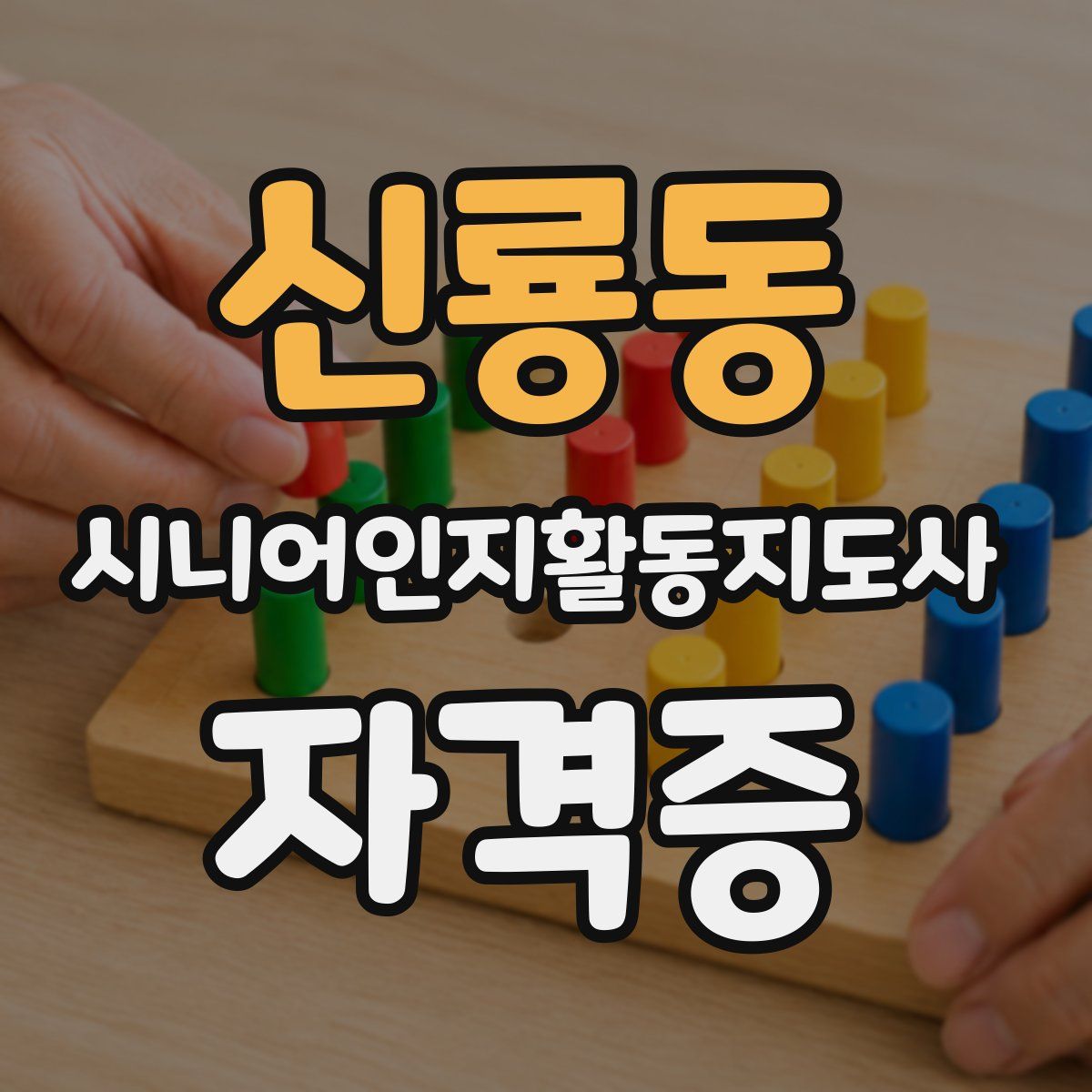 신룡동 시니어인지활동지도사 자격증