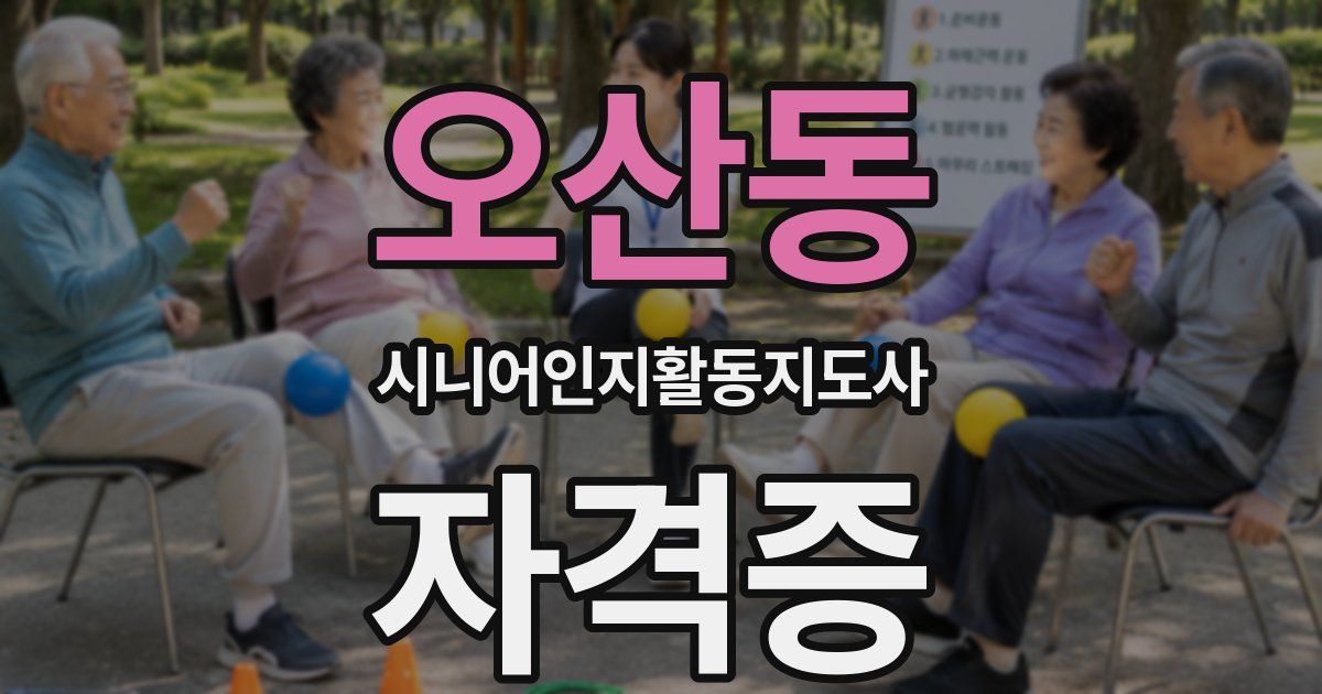 오산동 시니어인지활동지도사 자격증