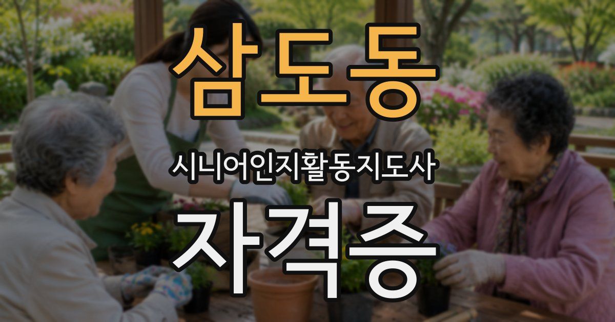 삼도동 시니어인지활동지도사 자격증
