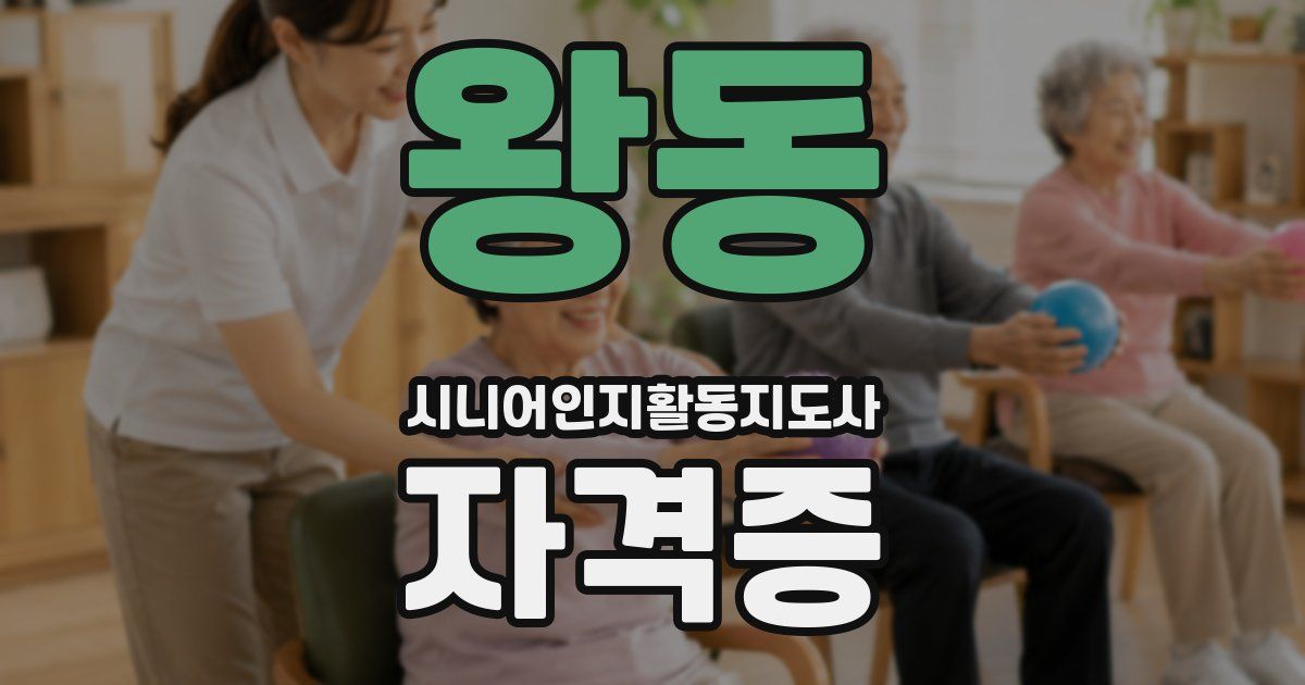 왕동 시니어인지활동지도사 자격증