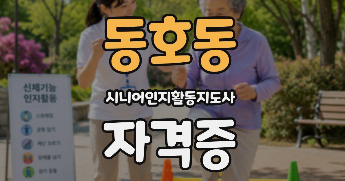 동호동 시니어인지활동지도사 자격증