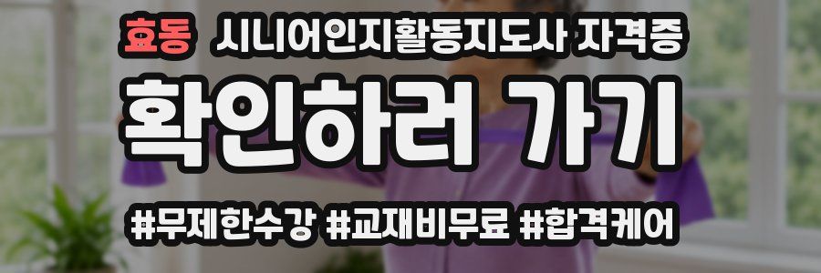효동 시니어인지활동지도사 자격증